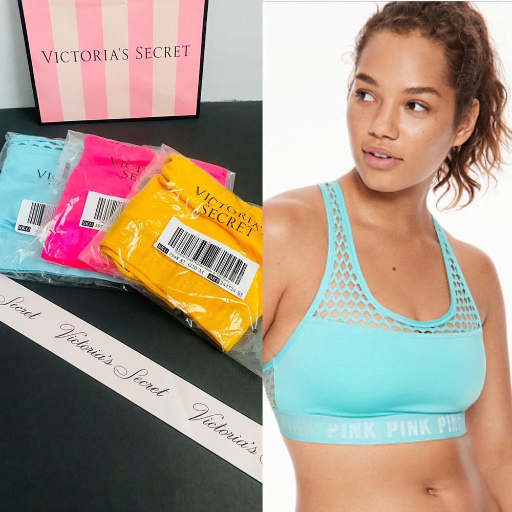 VS PINK Ultimate Mesh Gym Racerback Sports Bra